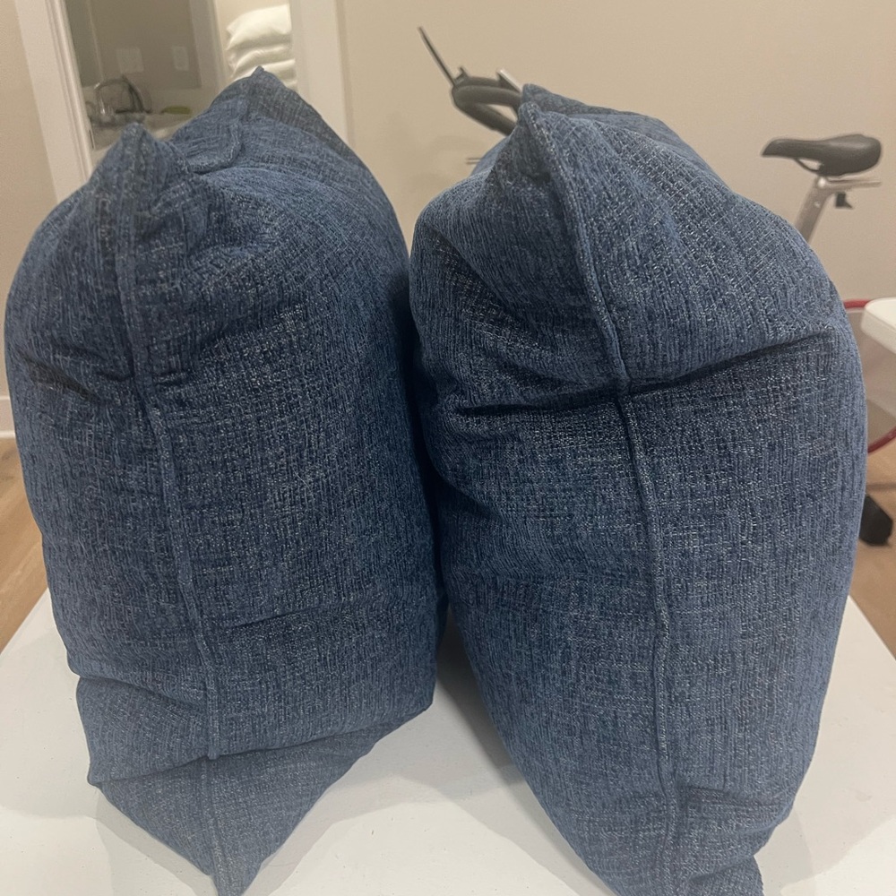 Blue Denim Throw Pillows